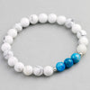 Bracciale in pietra naturale con perle di apatite e howlite