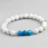 Bracciale in pietra naturale con perle di apatite e howlite