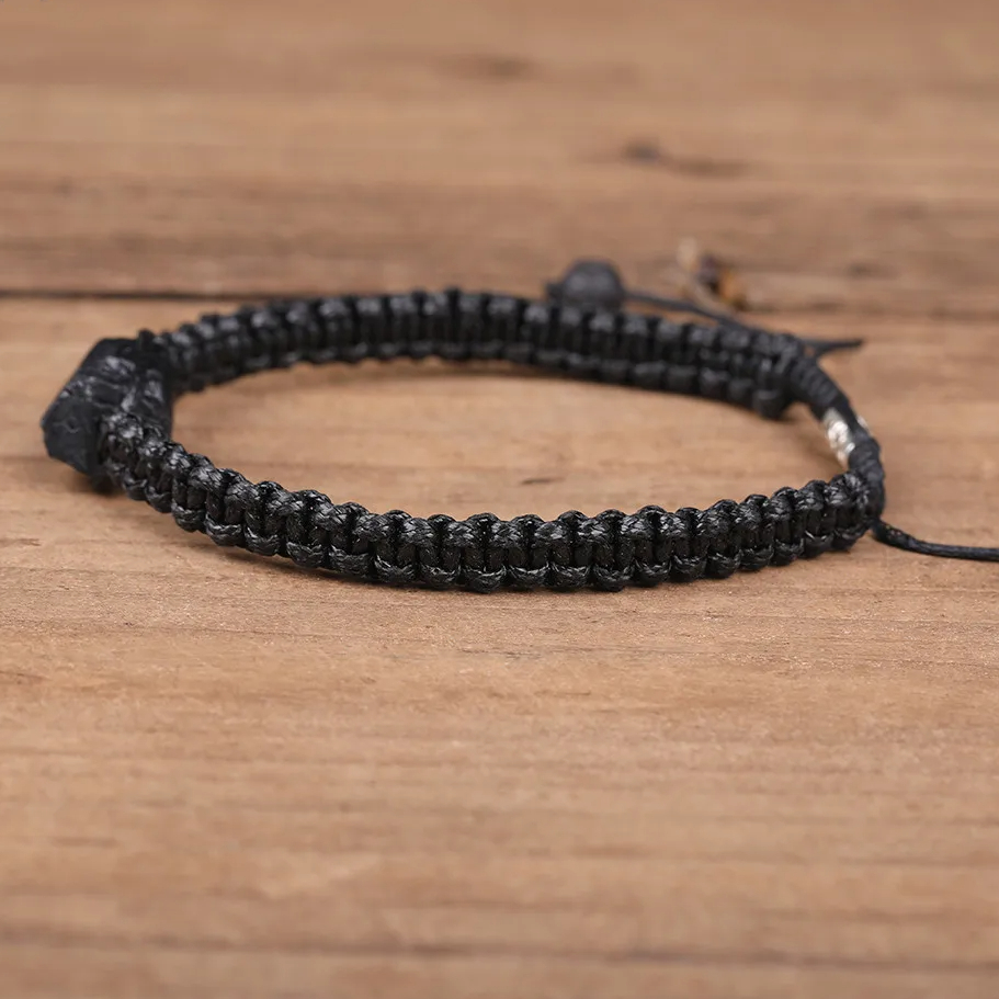 Bracciale in pizzo in stile boemo con pietra tormalina
