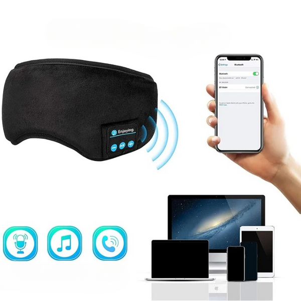 Maschera per il sonno connessa e regolabile
