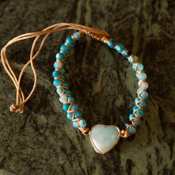 Bracciale di tenerezza in pietra di amazzonite