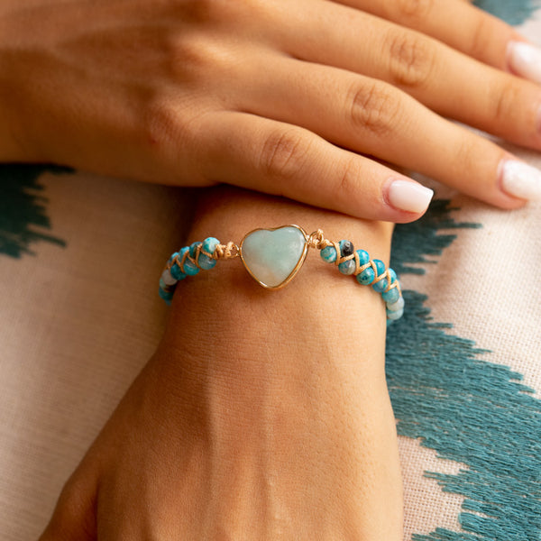 Bracciale di tenerezza in pietra di amazzonite