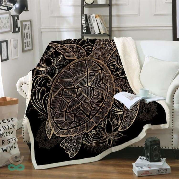 Plaid Douillet En Polaire Turtle Mindness - Decoration