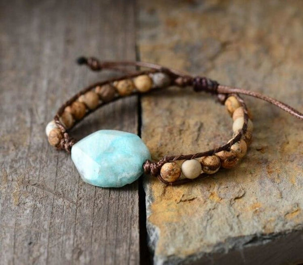 Bracciale in amazzonite e diaspro - Bracciale