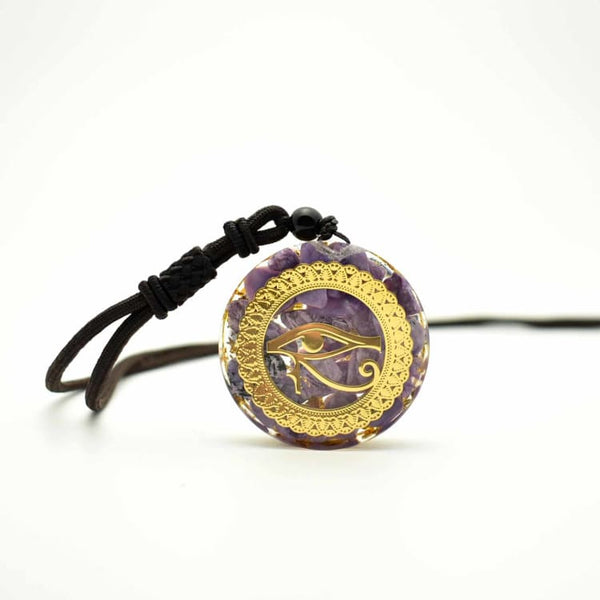 Collana in organonite La pace dell’ametista. - Collana