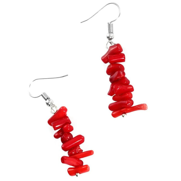 Collier de vitalité en corail + Boucles d’oreilles offertes