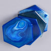 Dessous de verre en Agate Bleue