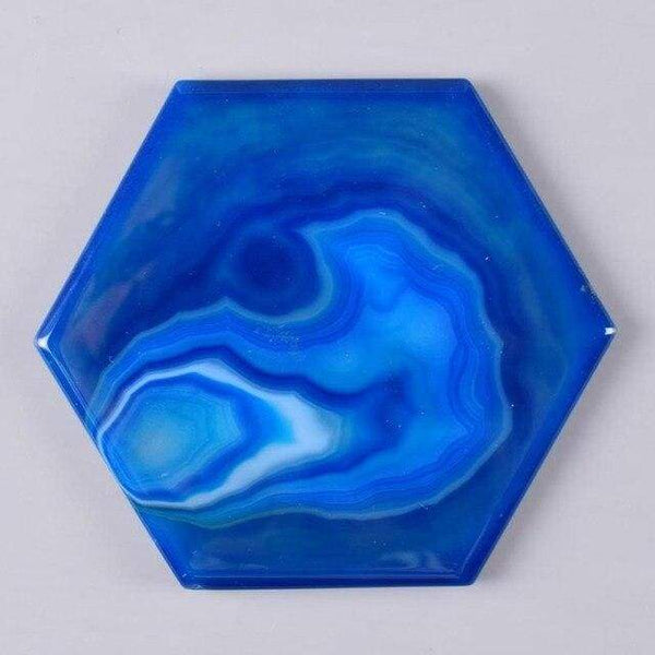 Dessous de verre en Agate Bleue