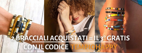 Bracciale di perle di vetro giapponesi per l'estate