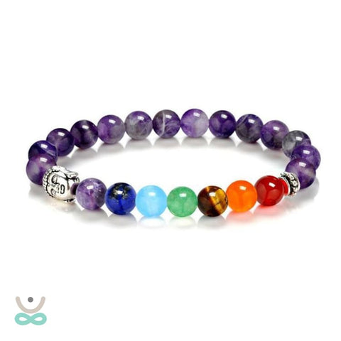 Bracciale 7 chakra : Grazioso gioiello di pietra che illuminerà il tuo look