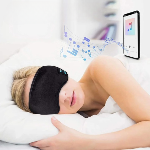 Maschera per il sonno connessa e regolabile