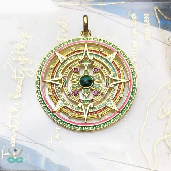 Pendentif du ’5ème Soleil Aztèque’ - pendentif