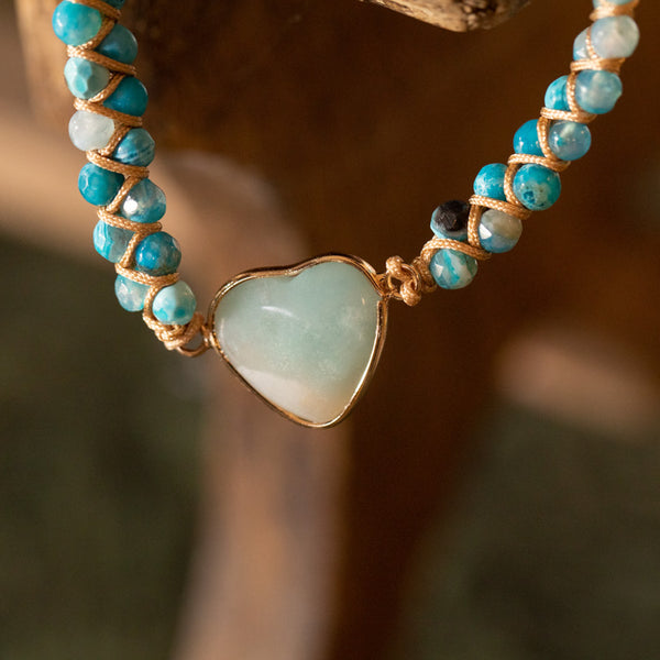 Bracciale di tenerezza in pietra di amazzonite