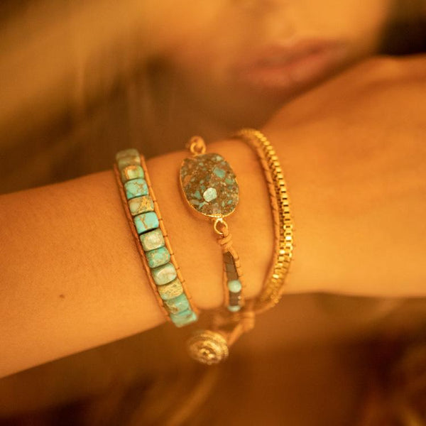 Bracciale rilassante con pietra turchese