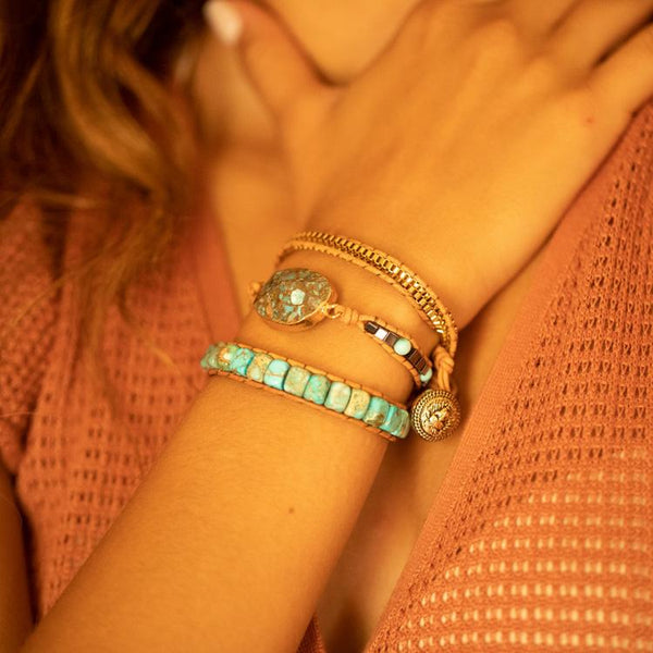 Bracciale rilassante con pietra turchese