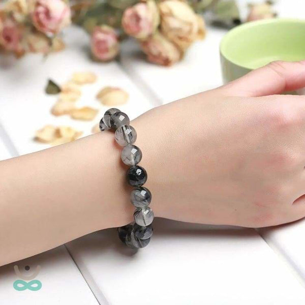 Bracelet en Quartz Rutile noir - Bracelet
