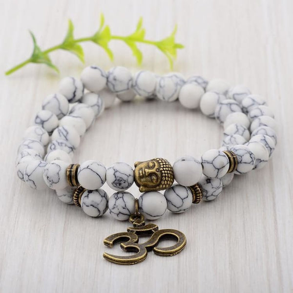 Bracciale Buddha Occhio di Tigre o Howlite - Bracciale