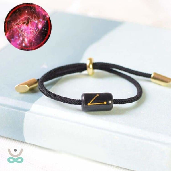 Joma Jewellery Bracciale Elastico Placcato Oro Segno Zodiacale Leone - A Little Leo, 17,5 Cm