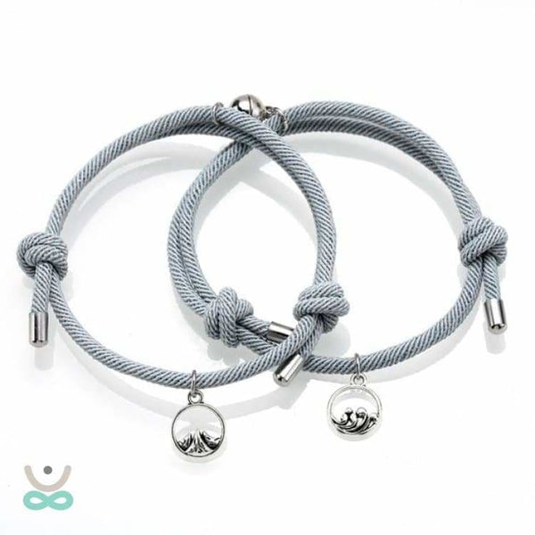 Bracelet Duo ’Par delà les Montagnes et les Océans’ - Gris - bracelet