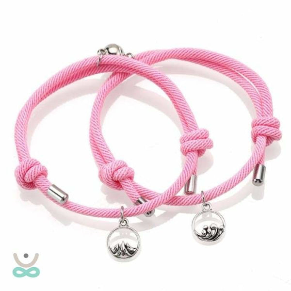 Bracelet Duo ’Par delà les Montagnes et les Océans’ - Rose - bracelet