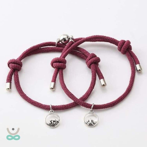 Bracelet Duo ’Par delà les Montagnes et les Océans’ - Bordeau - bracelet