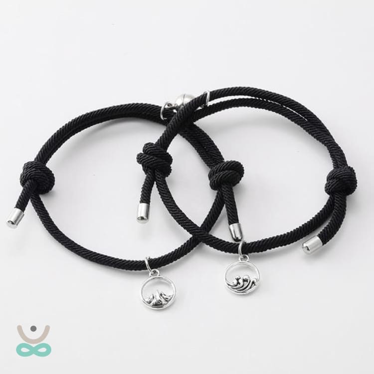 Bracelet Duo ’Par delà les Montagnes et les Océans’ - Noirs - bracelet