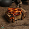 Bracelet Mâla en perles de bois de Santal - Orangé - bracelet