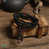 Bracelet Mâla en perles de bois de Santal - Noir - bracelet