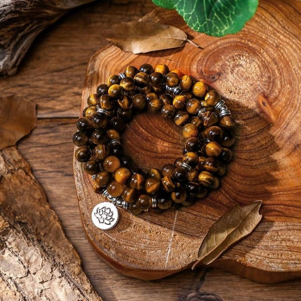 Bracciale Tiger Eye Mâla 108 - Bracciale