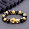 Bracelet de Chance Pi Xiu en Agate Noir. - Bracelet