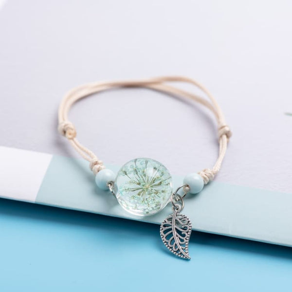 Bracelet de la fleur éternel de cristal - Explosion florale Blanche