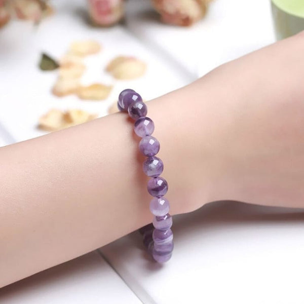 Bracelet de l’équilibre en perles d’Améthyste - Bracelet