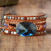 Bracelet en cuir Wrap Labradorite - Bracelet