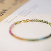 Bracelet fin multicolore en tourmaline