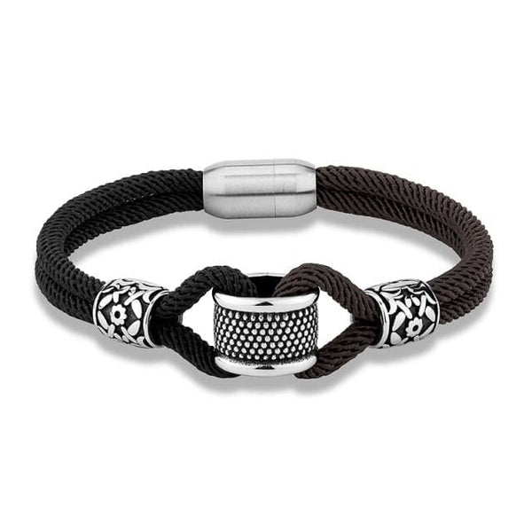 Bracelet magnétique du ’Lien éternel’ - Noir & Marron / 23cm