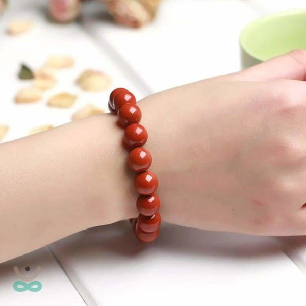 Bracelet ’Vitalité Tellurique’ en jaspe rouge - bracelets