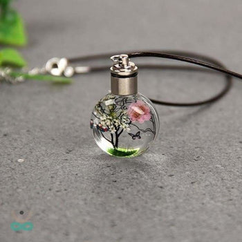 Pendentif ’Capsule de Printemps’ - Printemps en Rose - collier