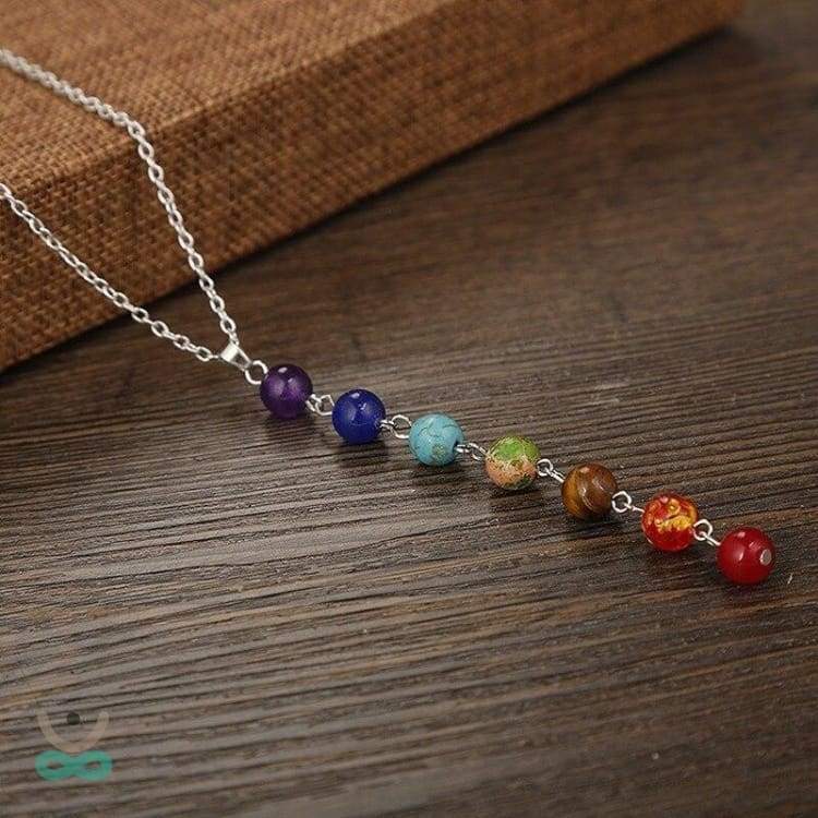 Collana Gemme 7 Chakra Catena Pietre Guarigione Catena Ciondoli A Pilastro Esagonale Per Uomini E Donne Collana Cristallo Amuleto Chakra Yoga, Guarigione Reiki E Meditazione Adatta Per Essere Regalata - Foto 10