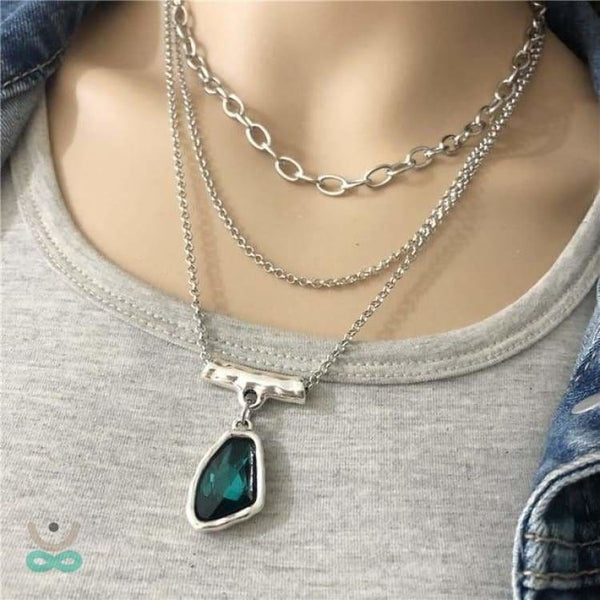 Collier de concentration émotionnelle - Gemme Verte - collier