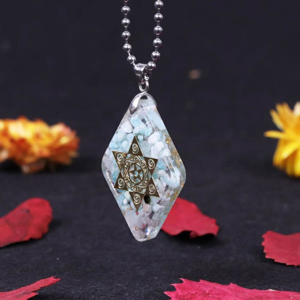 COLLANA IN ORGONITE AMAZONITE ENERGIA - Collana