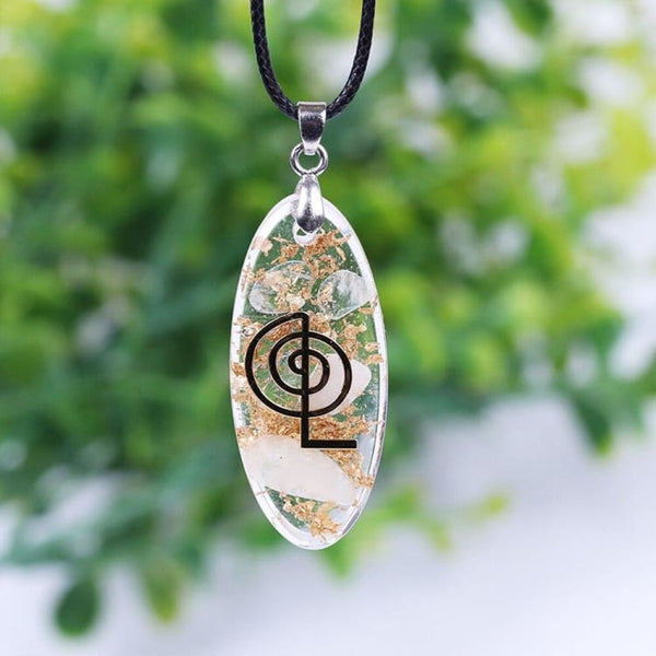 COLLANA IN ORGONITE STABILITÀ DEL CRISTALLO DI ROCCA. -