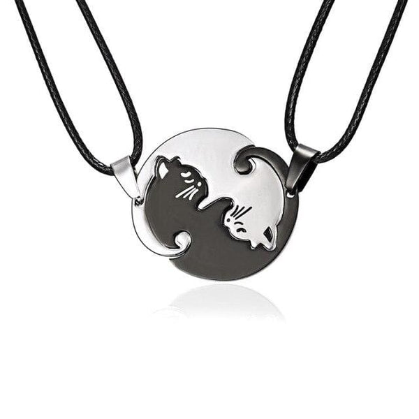 Collana Migliore Amico A Forma Di Pallone Da Calcio - Set Da 2 Pezzi In Metallo Nero E Bianco - Gioiello Di Amicizia Per Ragazzi
