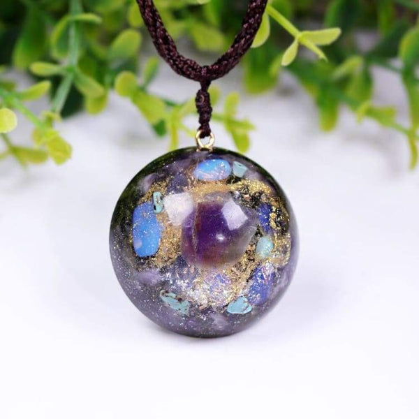 Collier Orgonite Améthyste et Opalite - Collier