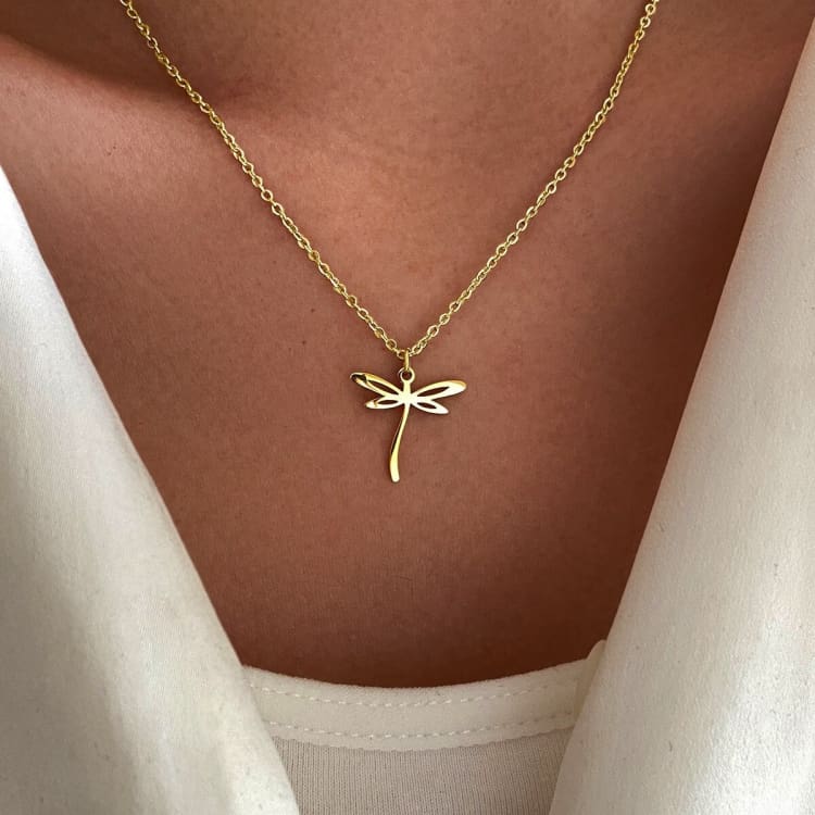BAUNA Collana con libellula, regalo per spirito animale, per donne e figlie, con ciondolo a forma di libellula, Acciaio inossidabile BAUNA Collana con libellula, regalo per spirito animale, per donne e figlie, con ciondolo a forma di libellula, Acciaio inossidabile