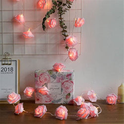 Guirlande de roses lumineuses - 3 mètres - 20 LED / Rose