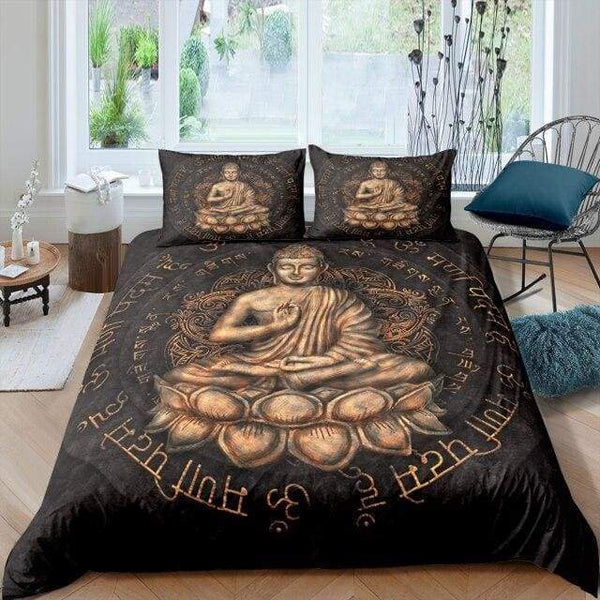 Parure de lit Bouddha ’ le calme absolu ’ - 135x200cm