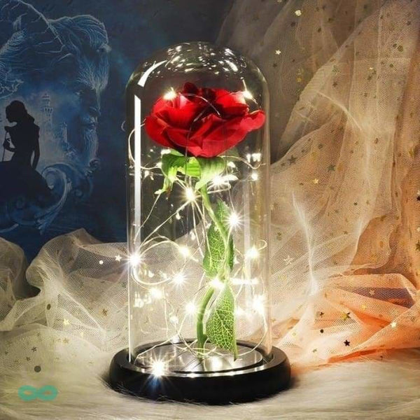 La Rose éternelle sous cloche - Pourpre - decoration