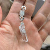 Perles en pierres naturelles pour dreadlock - Cristal de roche Argenté