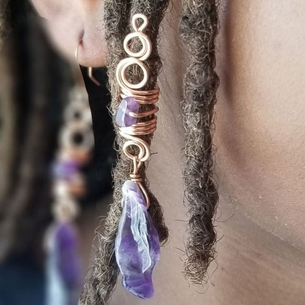 Perles en pierres naturelles pour dreadlock