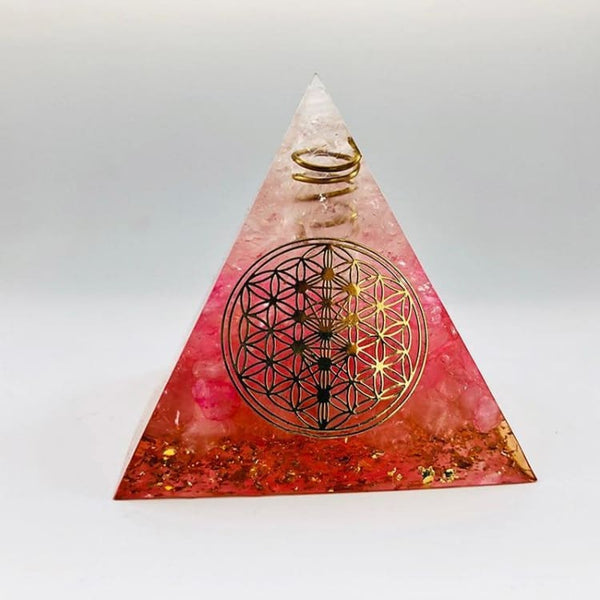 PIRAMIDE DI ORGONITE AMORE E DOLCEZZA. - decorazione